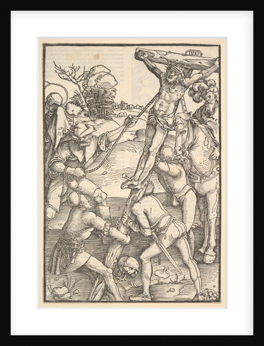 The Raising of the Cross; verso: The Raising of the Cross, from Speculum Passionis Domini …, 1507 by Hans Baldung