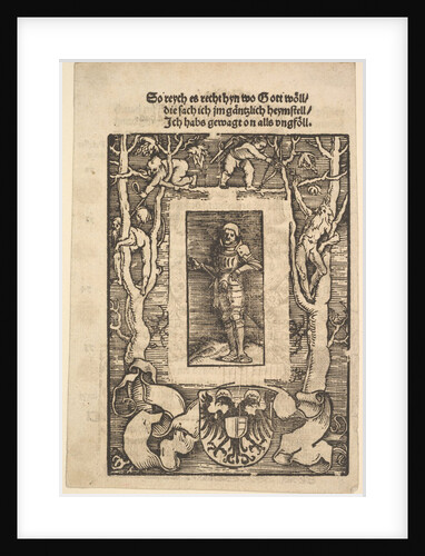 Title Border with Man in Armor in Center, 1513 by Hans Baldung