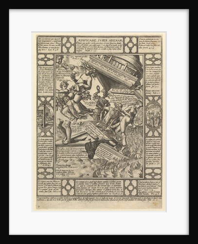 Aedificare Super Arenam, from Allegories of the Christian Faith, from Christian and P…, 1575-1617 by Hendrik Goltzius