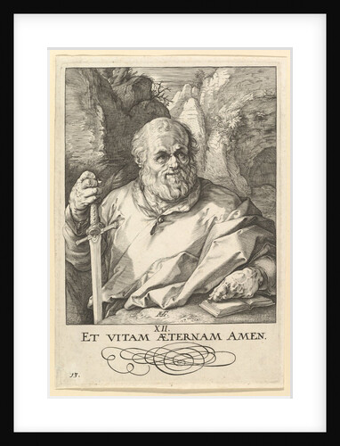 St. Matthias, from Christ, the Apostles and St. Paul with the Creed, ca. 1589 by Hendrik Goltzius