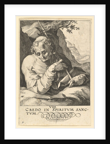 St. Matthew, from Christ, the Apostles and St. Paul with the Creed, ca. 1589 by Hendrik Goltzius