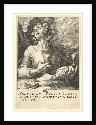 St. John, from Christ, the Apostles and St. Paul with the Creed, ca. 1589 by Hendrik Goltzius