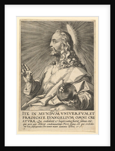 Christ, from Christ, the Apostles and St. Paul with the Creed, ca. 1589 by Hendrik Goltzius