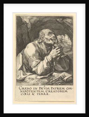 St. Peter, from Christ, the Apostles and St. Paul with the Creed, 1589 by Hendrik Goltzius