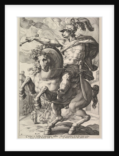 Marcus Curtius, from the series The Roman Heroes, 1586 by Hendrik Goltzius