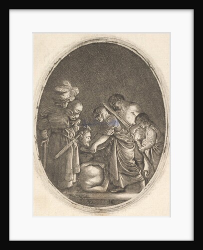Salome receiving the head of John the Baptist, surrounded by three men and a child bea…, ca. 1610 by Hendrik Goudt