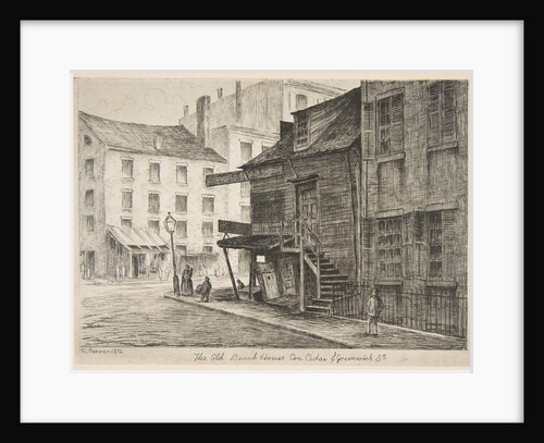 The Old Beach House, Corner of Cedar and Greenwich Streets, 1874 by Henry Farrer