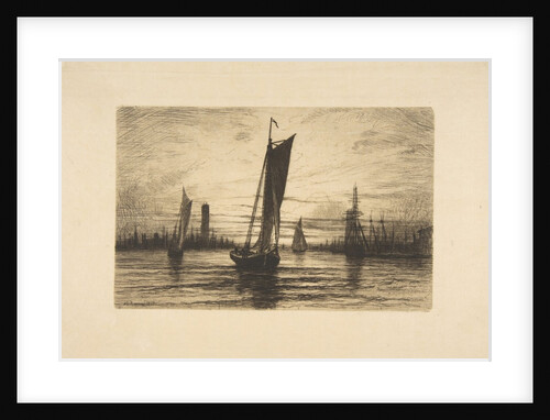 Sunset on the East River, 1879 by Henry Farrer