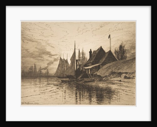 Evening, New York Harbor, 1884 by Henry Farrer