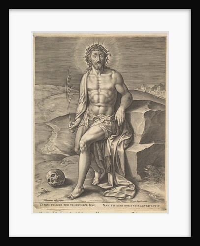Christ Sitting on the Cold Stone, before ca. 1586 by Hieronymous Wierix