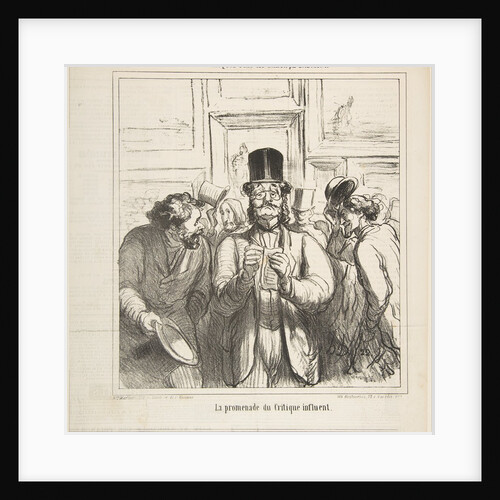 Walk-through of an influential critic, from 'Sketches from the Salon,' published …, June 24, 1865 by Honore Daumier