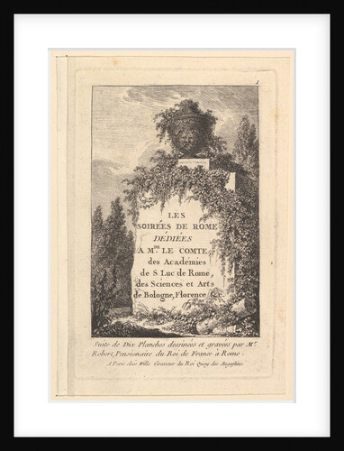 Title, 'Les Soirées de Rome' by Hubert Robert