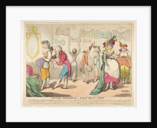 Cestina Warehouse or Belly Piece Shop, April 16, 1793 by Isaac Cruikshank (attributed to)