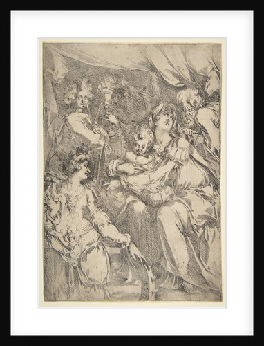 The Holy Family with Saint Catherine, Saint John the Evangelist and an Angel, 1612-16 by Jacques Bellange