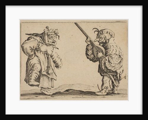 Les Danseurs au Luth, from Les Caprices Series B, The Nancy Set, 1617-20 by Jacques Callot