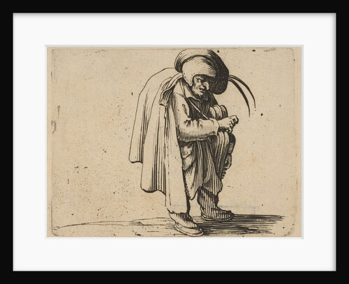 Le Jouer de Vielle, from Varie Figure Gobbi, suite appelée aus…, 1616-22 by Jacques Callot