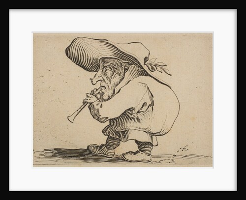 Le Joueur de Flageolet, from Varie Figure Gobbi, suite appelée a…, 1616-22 by Jacques Callot