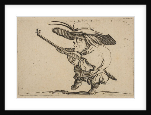 Le Joeuer de Luth, from Varie Figure Gobbi, suite appelée aussi Les B…, 1616-22 by Jacques Callot