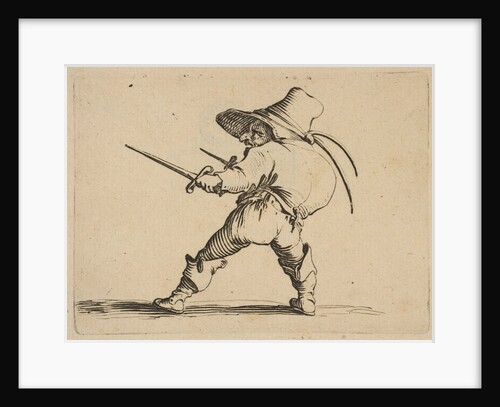Le Duelliste a L'Épée et au Poignard, from Varie …, 1616-22 by Jacques Callot