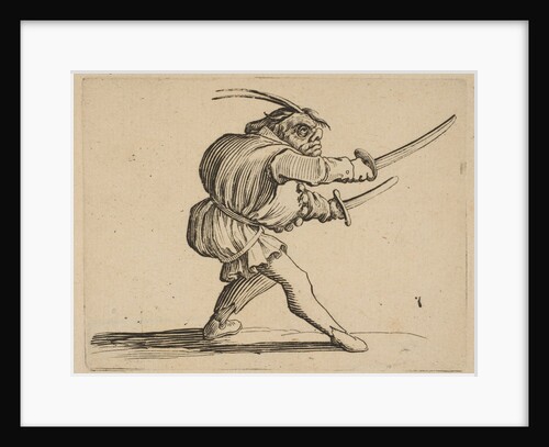 The Duelliste aux Deux Sabres, from Varie Figure Gobbi, s…, 1616-22 by Jacques Callot