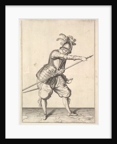 A soldier sliding his right hand along the training-pike, from the Lansquenets series, plate 2… by Unknown