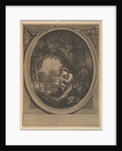 L'Départ du Courier, 18th century by Jacques Firmin Beauvarlet/Francois Boucher