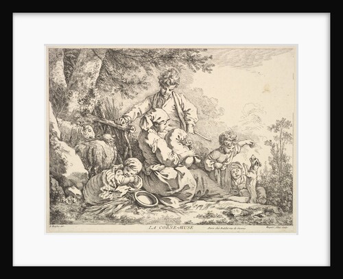 Bagpipes, mid to late 18th century by Jacques Gabriel Huquier