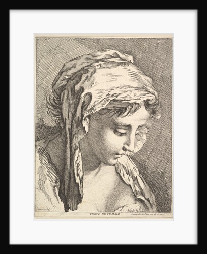 Head of a Woman, mid to late 18th century by Jacques Gabriel Huquier