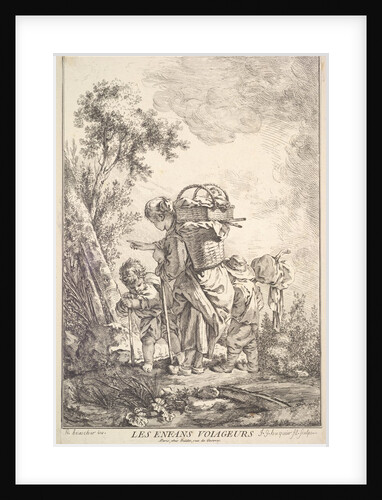 The Traveling Children, mid to late 18th century by Jacques Gabriel Huquier