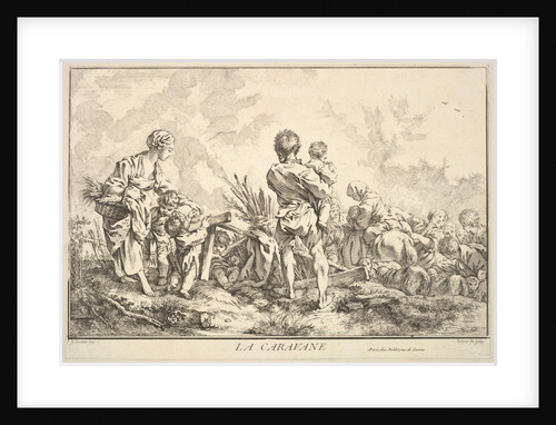 The Caravan, mid to late 18th century by Jacques Gabriel Huquier