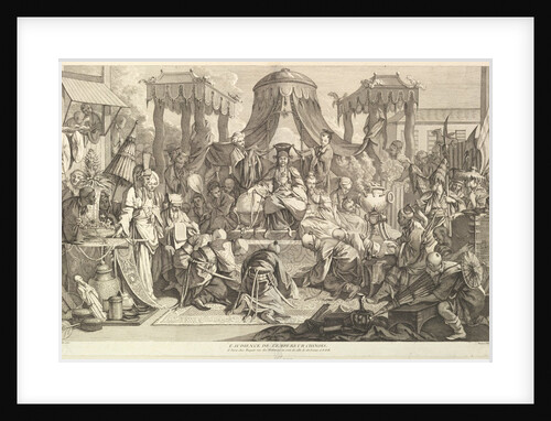 L'audience de l'Empereur chinois, from Chinois…, after 1743 by Jacques Gabriel Huquier