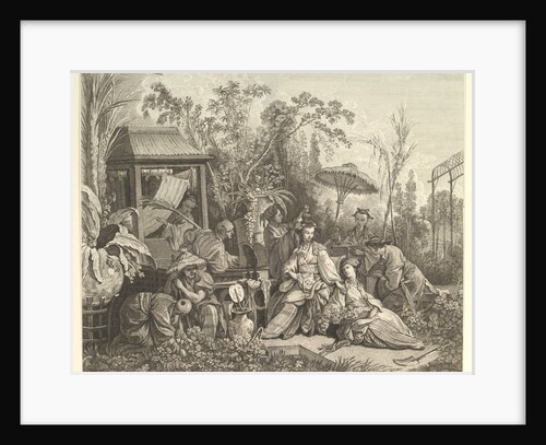 Le Jardin Chinoise, from Chinoiseries, after 1743 by Jacques Gabriel Huquier