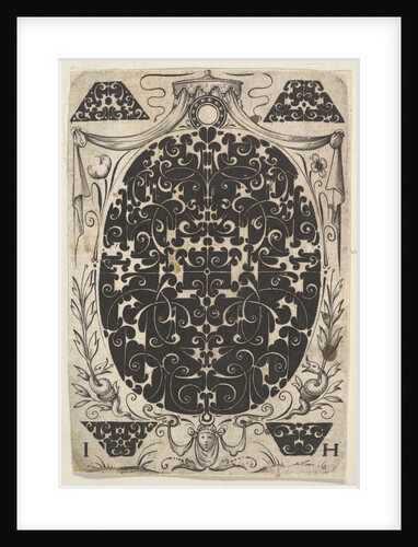 Oval Pendant Decorated with Schweifwerk, Surrounded by Smaller Motifs and Crowned b…, ca. 1614-19 by Jacques Hurtu