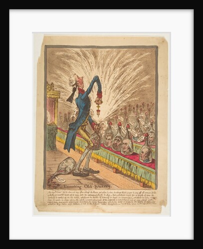 Uncorking Old Sherry, March 10, 1805 by James Gillray