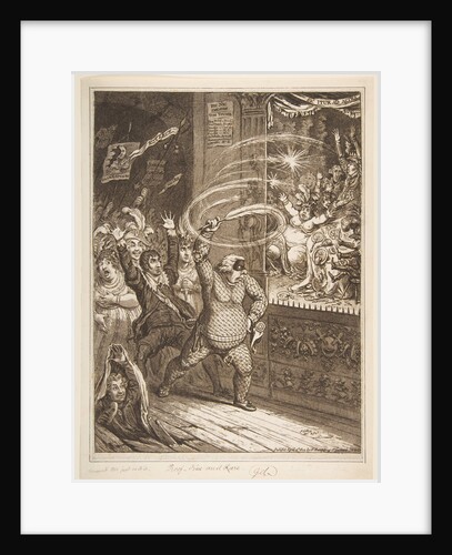 Blowing-up the Pic-Nic's;-or-Harlequin Quixote Attacking the Puppets, vide Totten…, April 2, 1802 by James Gillray