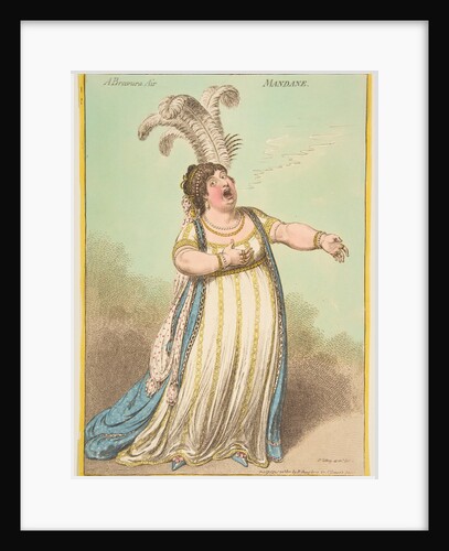 A Bravura Air. Mandane, December 22, 1801 by James Gillray