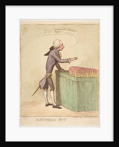 The Bottomless-Pitt, March 16, 1792 by James Gillray