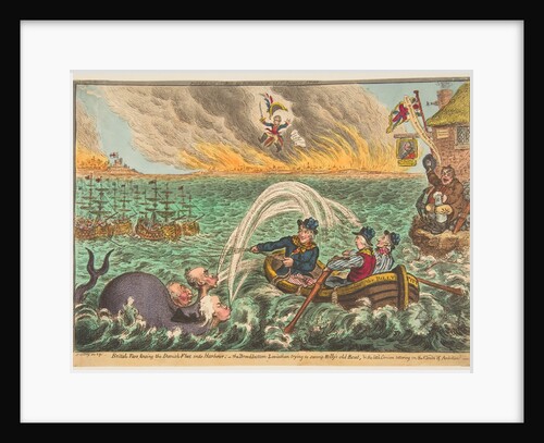 British Tars Towing the Danish Fleet into Harbour; the Broad-Bottom Leviathan t…, October 1, 1807 by James Gillray