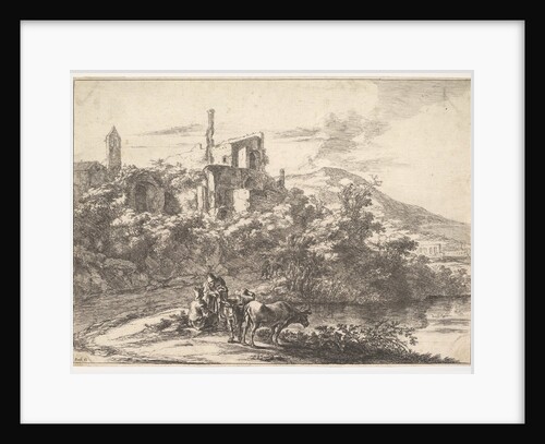 Les Deux Vaches Au Bord De L'Eau by Jan Dirksz Both