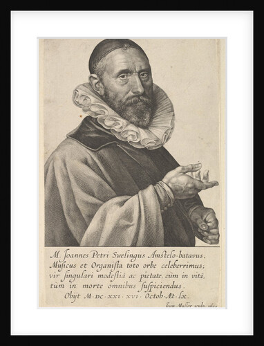 Portrait of Jan Pietersz Sweelinck, Organist & Musician in Amsterdam, 1624 by Jan Muller