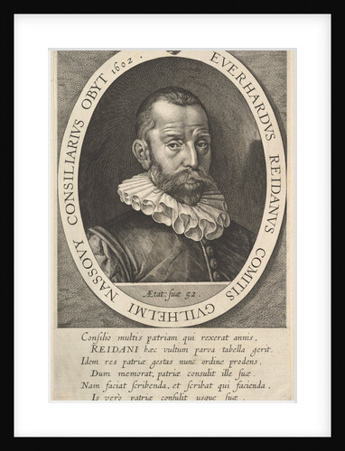 Portrait of Everhard van Reyd, Councillor of William, Prince of Orange, 1602 by Jan Muller