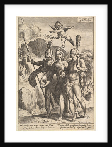 Hercules Being Shown the Mountainous Road to the Temple of Immortal Fame in the Compan…, ca. 1591 by Jan Muller