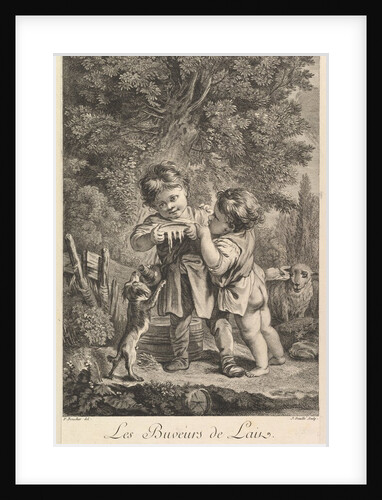 Drinking Milk, 18th century by Jean Daullé