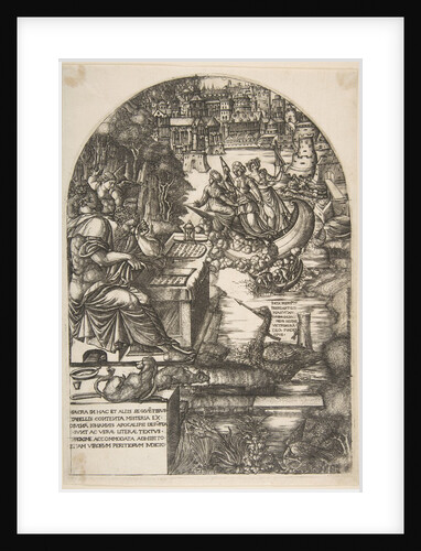 The artist Jean Duvet in the guise of St. John the Evangelist, sitting at a desk, ca. 1546-55 by Jean Duvet