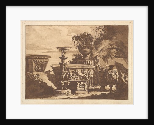 Composition with the Medici Vase, from Recueil de Compositions par Lagrenée Le Jeune, 1782 by Jean Jacques Lagrenee