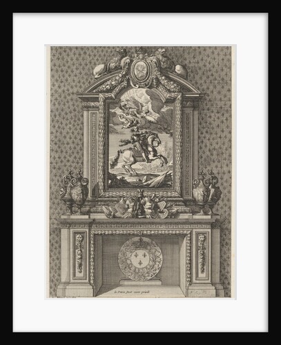Chimney with a Painting of Louis XIV over the Mantle, from 'Grandes Cheminée', ca. 1644-66 by Jean le Pautre
