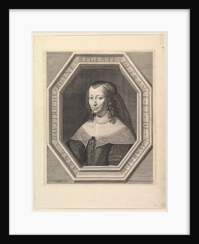 Anne d'Autriche, reine de France, en deuil de cour by Jean Morin