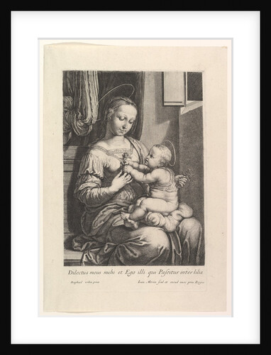 La Vierge a l'enfant, a la rose by Jean Morin