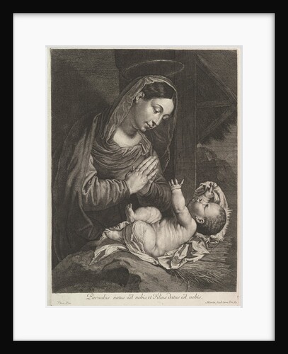 La Vierge adorent l'Enfant Jesus by Jean Morin