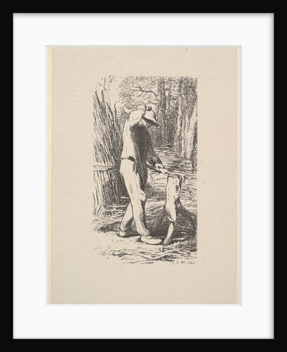 Woodcutter Making a Faggot, 1853 by Jacques-Adrien Lavieille